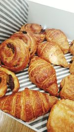 High angle view of food in plate