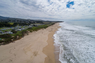 Half moon bay state beach in california. usa