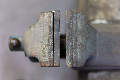 Close-up of rusty machine part