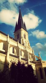 Low angle view of church against sky