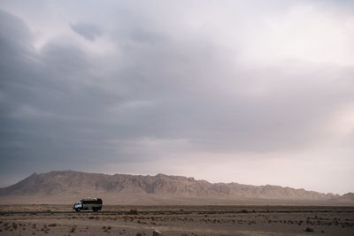 Scenic view of desert against sky