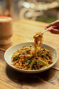 Close-up of food served in bowl