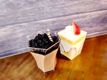 Close-up of cake on table