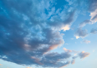 Low angle view of cloudy sky