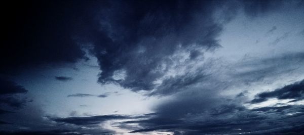 Low angle view of dramatic sky