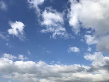 Low angle view of clouds in sky