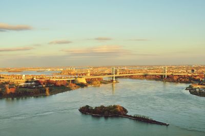 River with cityscape in background