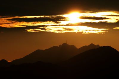 Sunset over mountains