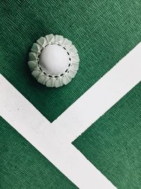 High angle view of ball on table