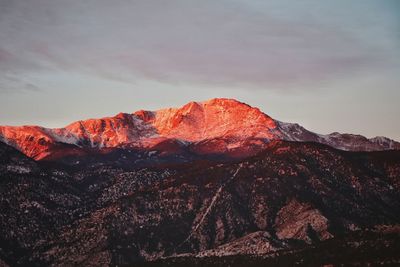 Low angle view of mountain against sky