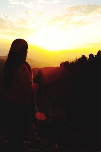Scenic view of landscape during sunset