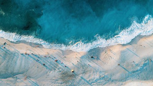 High angle view of a sea