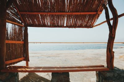 Lifeguard hut on beach