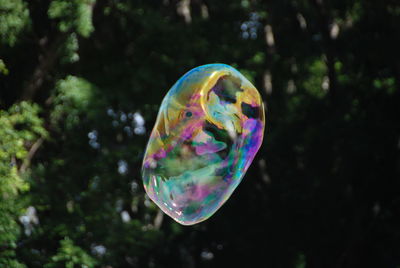 Close-up of bubbles in water