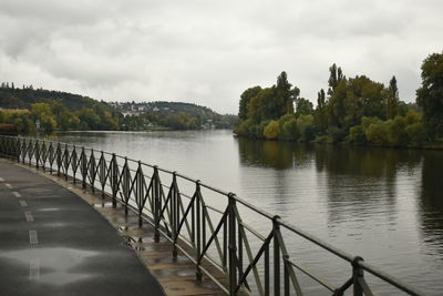 Scenic view of river against sky