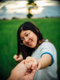 Portrait of a smiling young woman