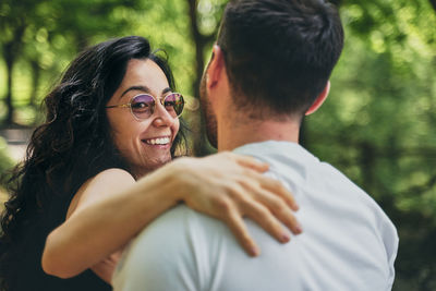 Portrait of a smiling young couple