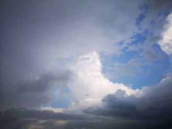 Low angle view of clouds in sky