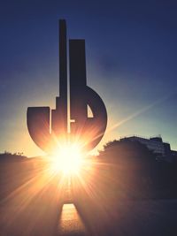 Close-up of sun at sunset