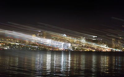 Illuminated city at night