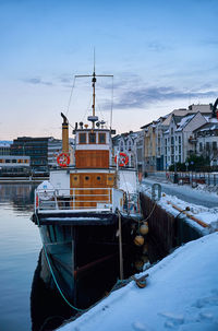 Downtown Ålesund in winter, norway.