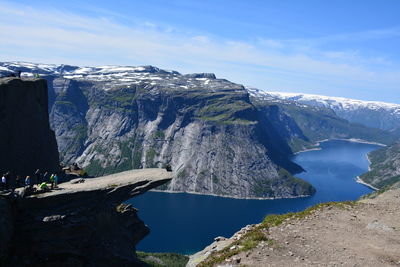 Panoramic view of mountains against sky