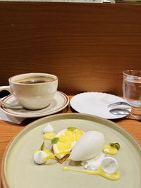 Close-up of food on table