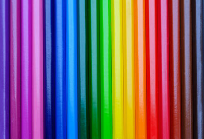 Full frame shot of multi colored pencils in market