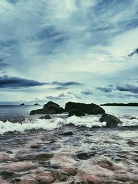 Scenic view of sea against sky