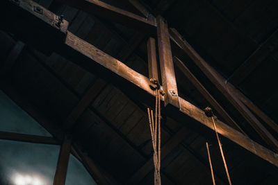 Low angle view of roof of building