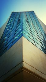 Low angle view of modern building against sky