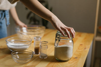 Young woman making christmas cookies