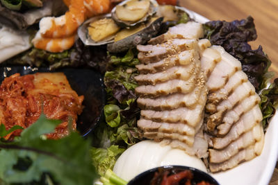 Close-up of food in plate