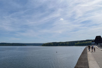 Panoramic view of lake against sky