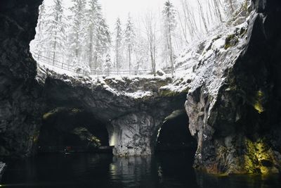 Rock formations in cave