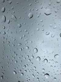 Full frame shot of wet glass window