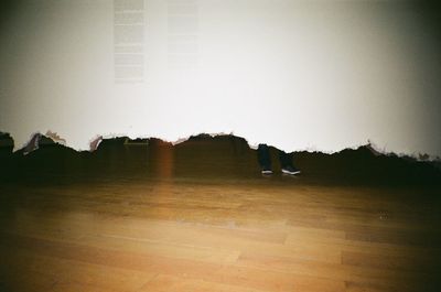 View of train on road