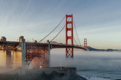 Golden gate bridge against sky