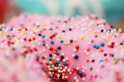 Close-up of multi colored cake