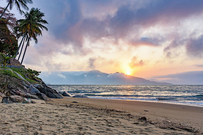 Desert beach in brazilian ilhabela island