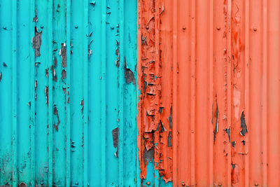 Full frame shot of weathered wooden door