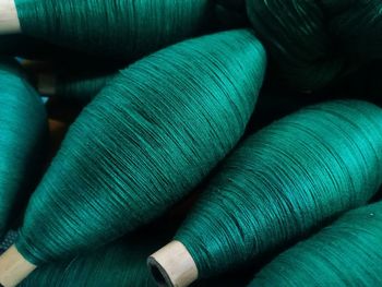 Close-up of bundles of thread for weaving