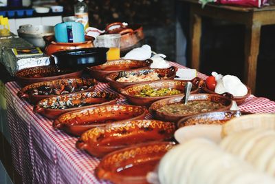 Full frame of food in market