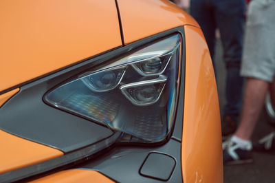 Close-up of man driving car