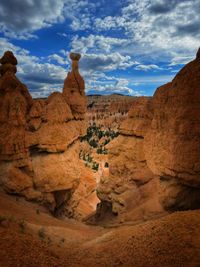 Rock formations on landscape
