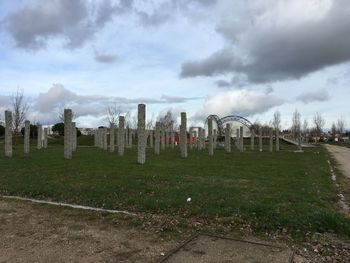 Panoramic view of trees against sky