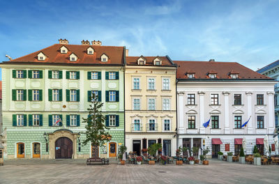 Hlavne namestie is one of the best known squares in bratislava, slovakia