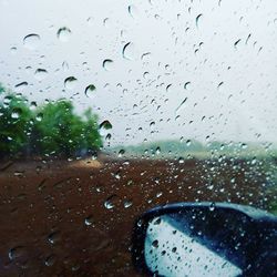 Water drops on car window