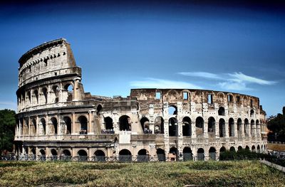 Low angle view of coliseum