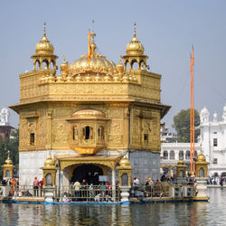 Beautiful view of golden temple 
 - harmandir sahib in amritsar, punjab, india, famous indian sikh